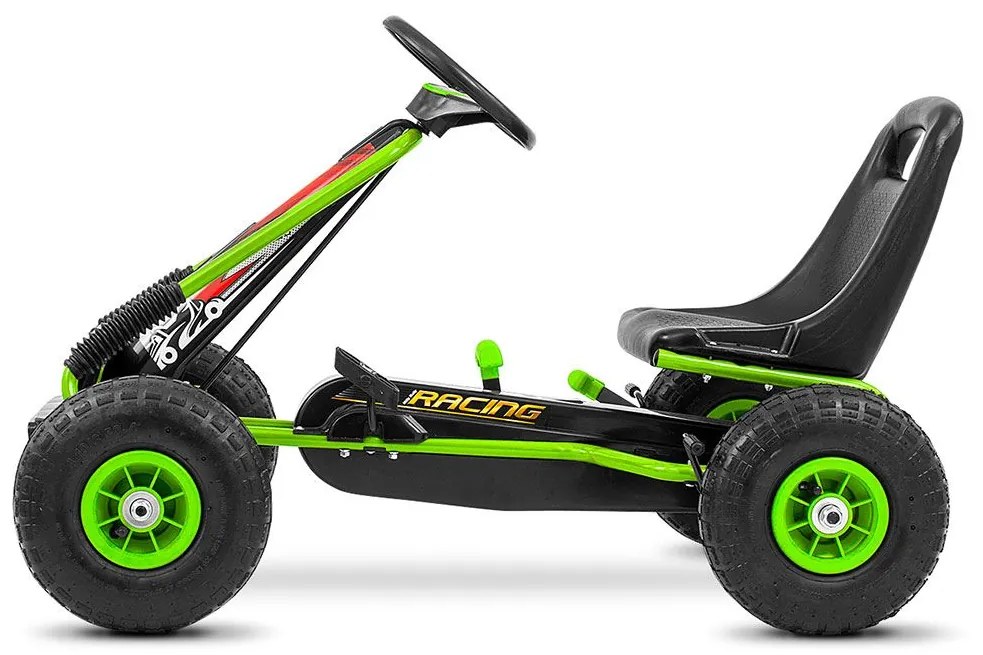 Detská šliapacia motokára Go-kart Milly Mally Thor zelená
