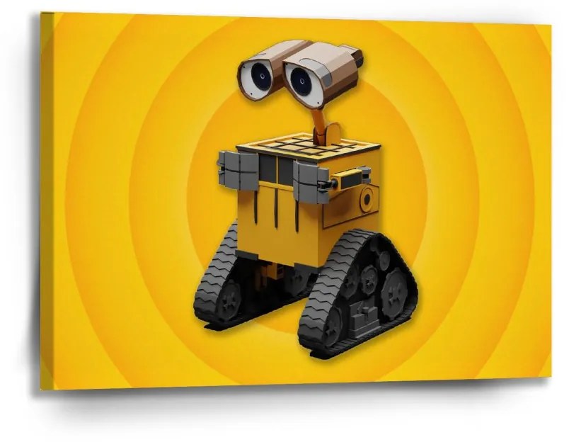 Sablio Obraz Wall-E robot Žltý - 90x60 cm
