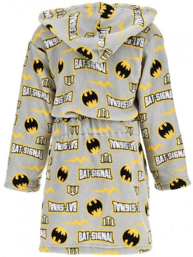 Detský / chlapčenský coral fleece župan s kapucňou Batman, EU 104 Sivá
