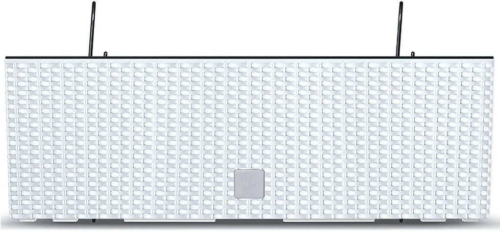 Plastový balkónový kvetináč DRC600W 58 cm - biela