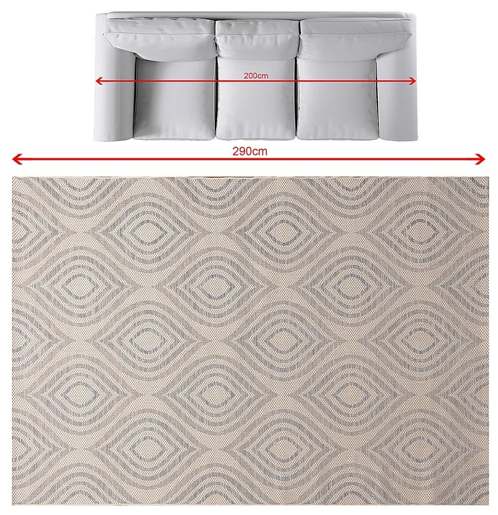 Koberec Breeze beige/raw/blue 200x290cm