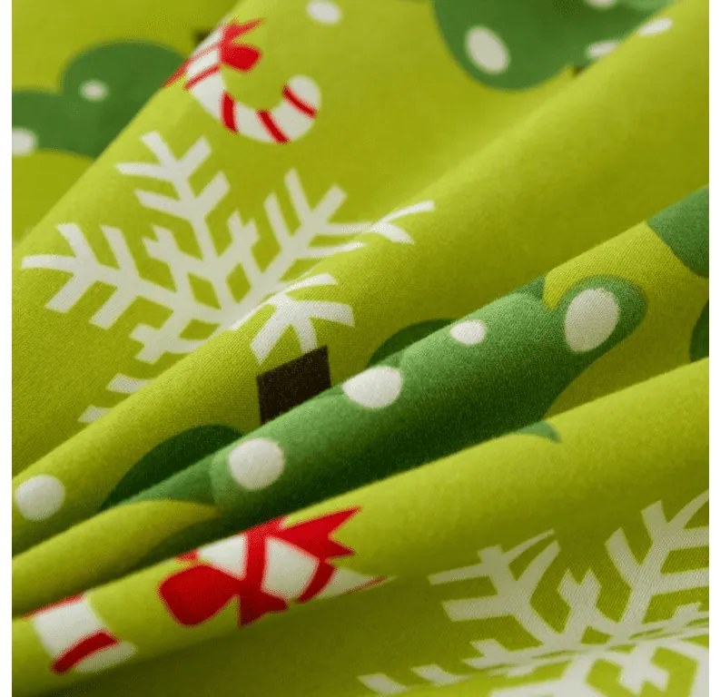 Mikroflanelové obliečky CHRISTMAS TREE zelené Rozmer obliečky: 70 x 90 cm | 140 x 200 cm