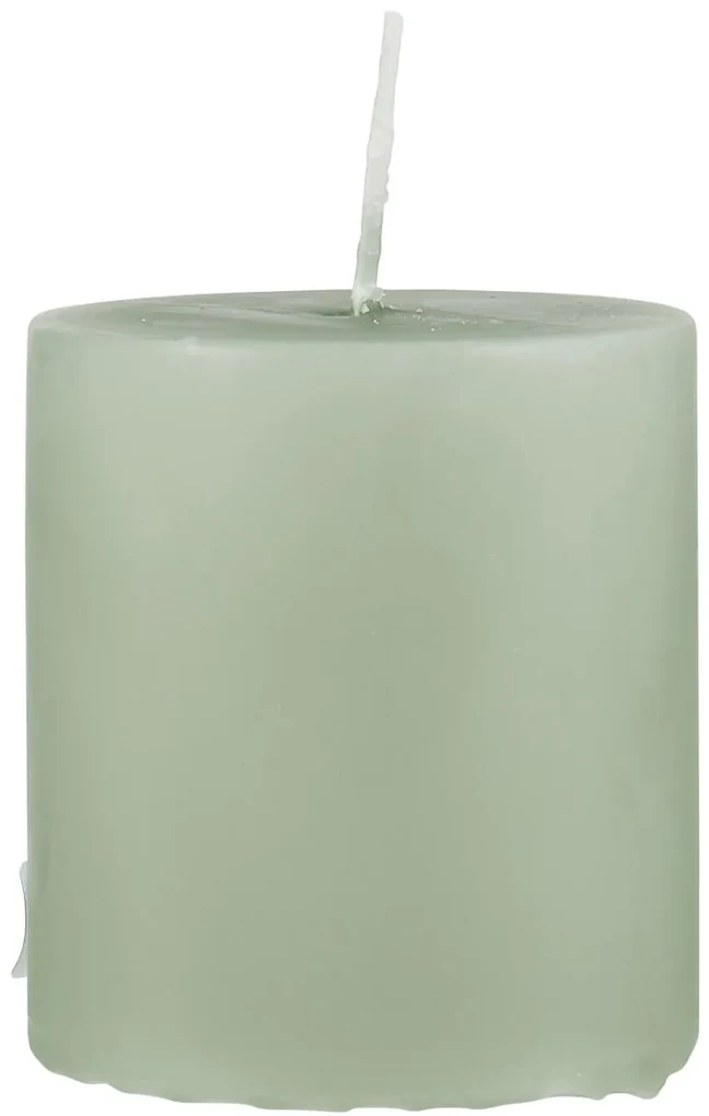IB Laursen Zelená stĺpová sviečka ANTIQUE GREEN 7cm
