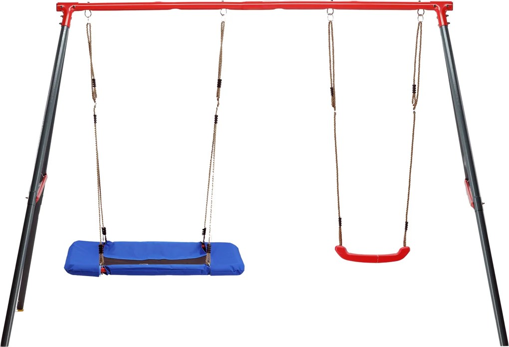 CH DVOJITÁ ZÁHRADNÁ HOJDAČKA (KOVOVÝ RÁM + HOJDAČKA + BOČNÍK) 290 x 180 x 200 CM