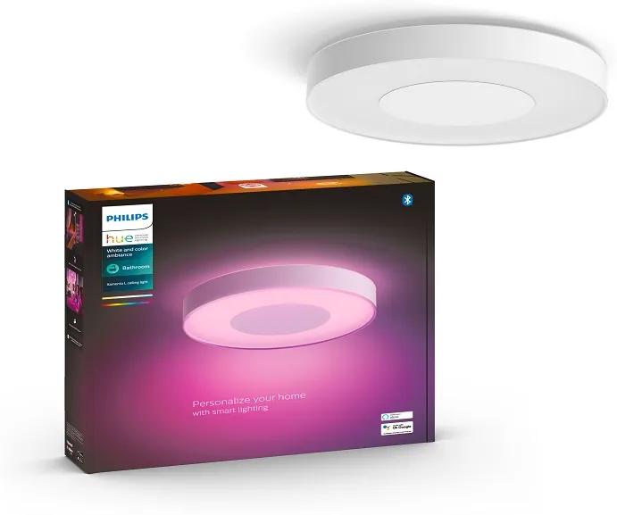 Philips HUE LED White and color Ambiance 41168/31/P9 Xamento L kúpelňové stropné 52,5W 3700lm 2200-6500K 42,5cm IP44 biele stmievateľné Bluetooth
