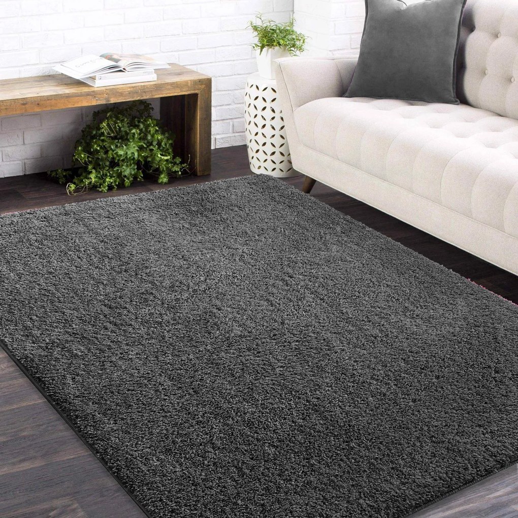 Moderné koberec SHAGGY Camila - grafitový