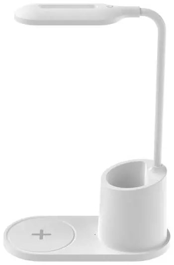 Stolná lampa Platinet 3 W, bezdrôtové nabíjanie, biela
