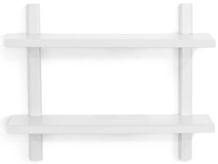 Biela poschodová kovová polica 60 cm Hola – Spinder Design