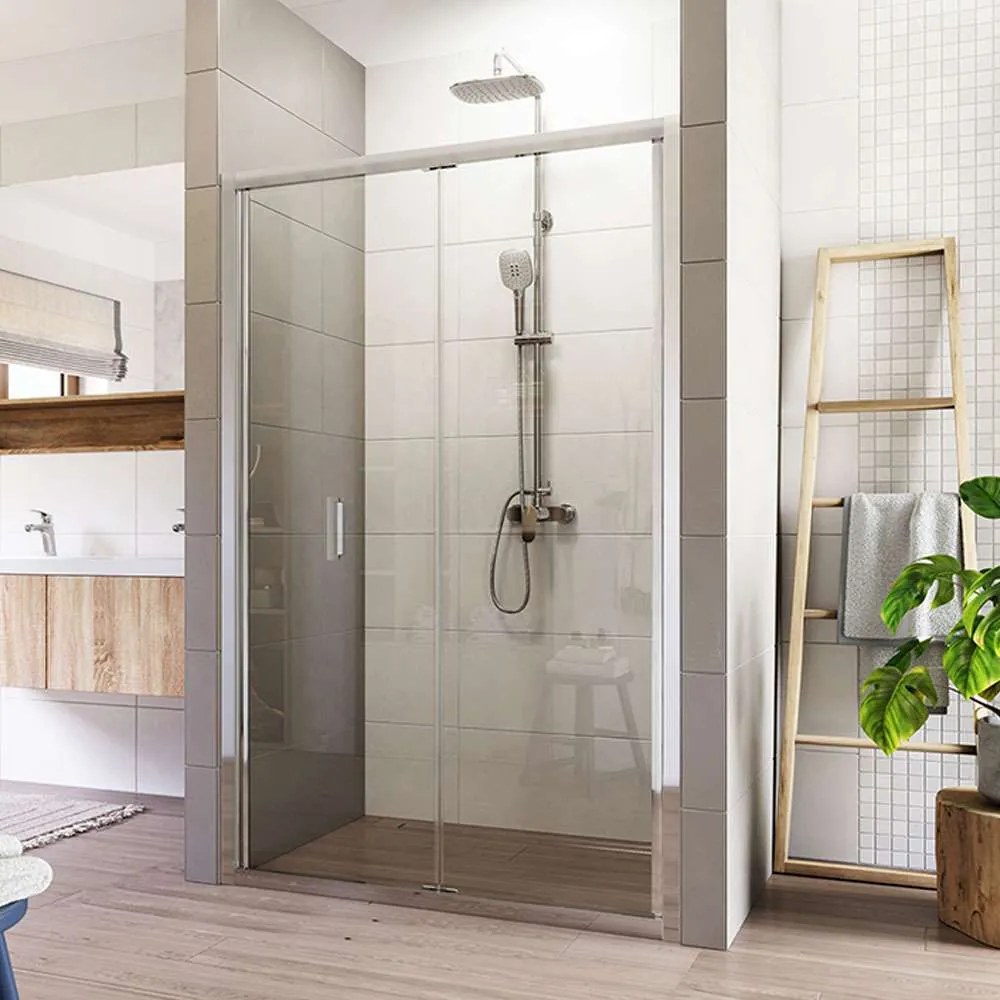 Mereo Mereo, Sprchové dvere LIMA, zalamovacie, chróm ALU, sklo Číre 6 mm, MER-CK80133K