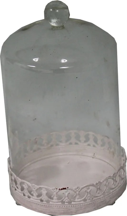 Podnos so skleneným poklopom Antic Line Bell, 18 x 10,5 cm