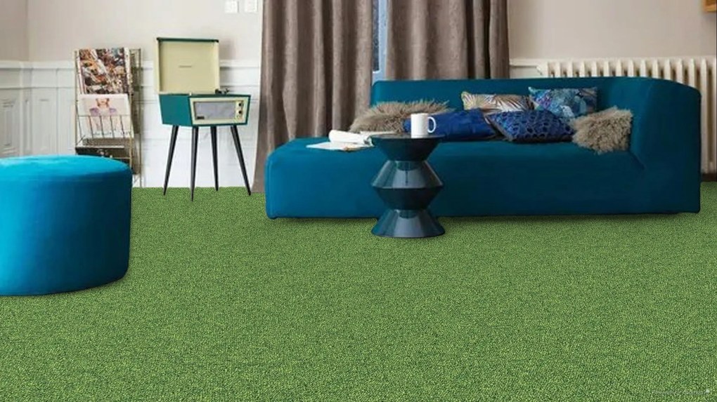 AKCIA: 80x880 cm Metrážny koberec e-blitz 21, šíře, zelená, ab (mriežka), chodba / predsieň, ITC