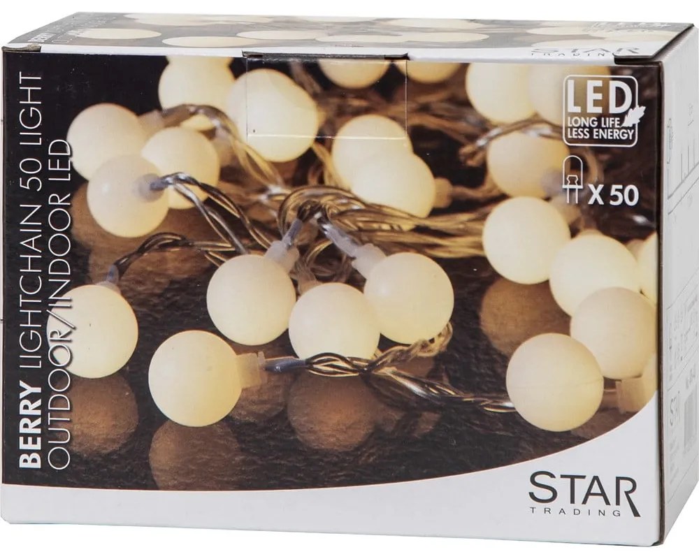 Svetelná reťaz Star Trading Partylights Berry, dĺžka 7,35 m