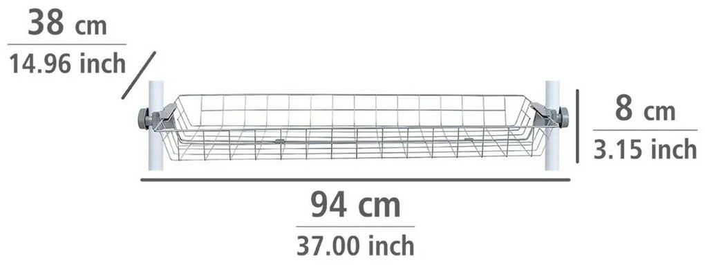 Wenko Sada 2 drôtených košov Herkules, biele
