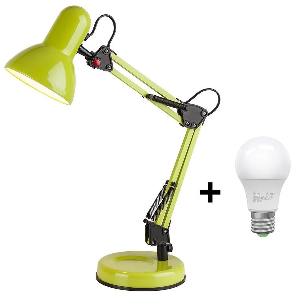Brilagi Brilagi - LED Stolná lampa ROMERO 1xE27/10W/230V zelená LEDBG0258