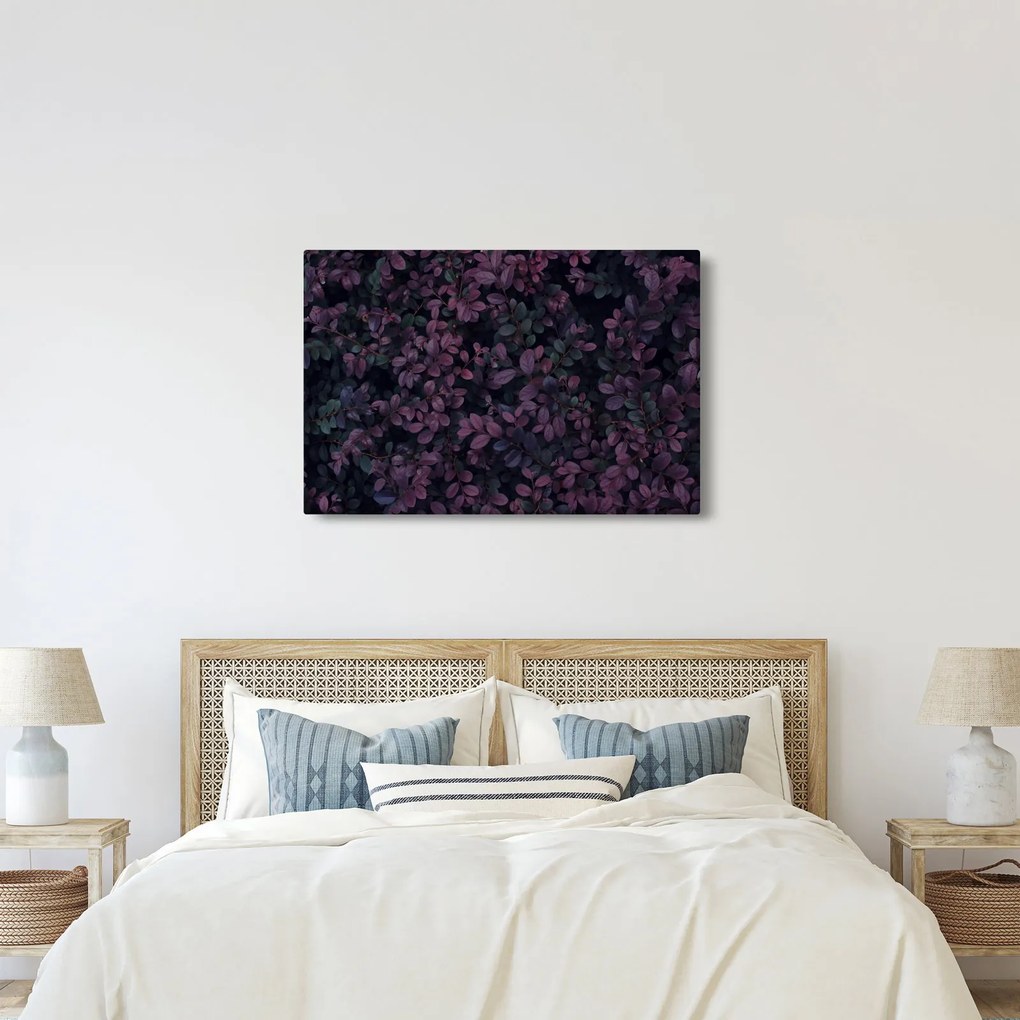 Obraz tmavočervených lístočkov (90x60 cm)