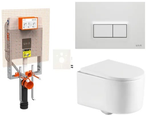 Závesný wc set na zamurovanie SAT Tornado SIKOVZTOR72600, 1 ks