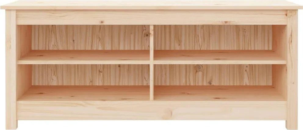 vidaXL Lavica s botníkom 110 x 38 x 45,5 cm masivna borovica