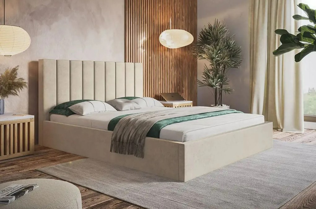 Čalúnená manželská posteľ MELWIN 180 x 200