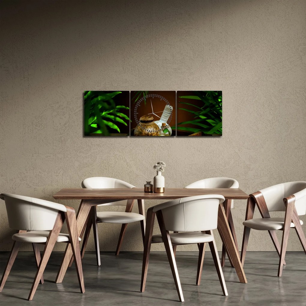 Obraz spa vecí (s hodinami) (90x30 cm)