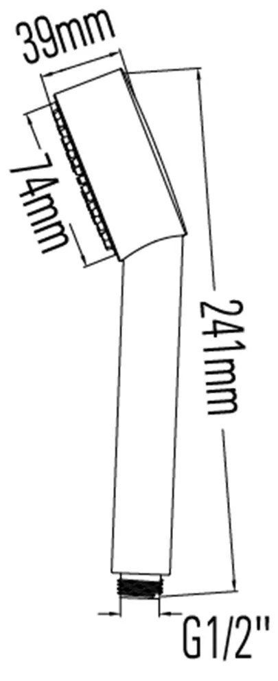 Sapho Sapho, Ručná sprcha, priemer 74mm, ABS/chróm, 1204-41