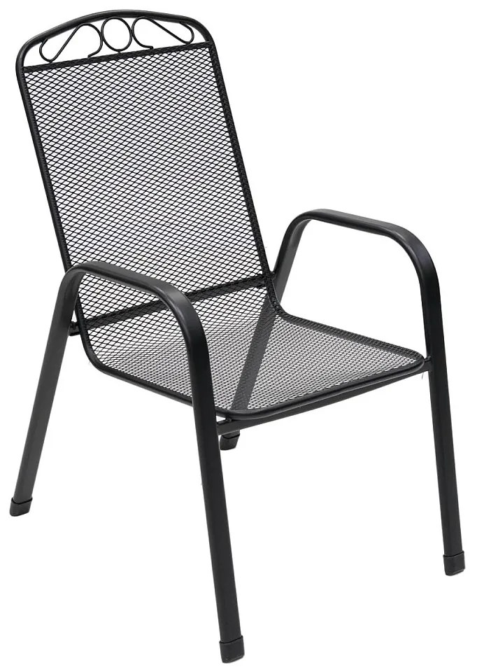 DEOKORK Kovové kreslo GREY (čierna)