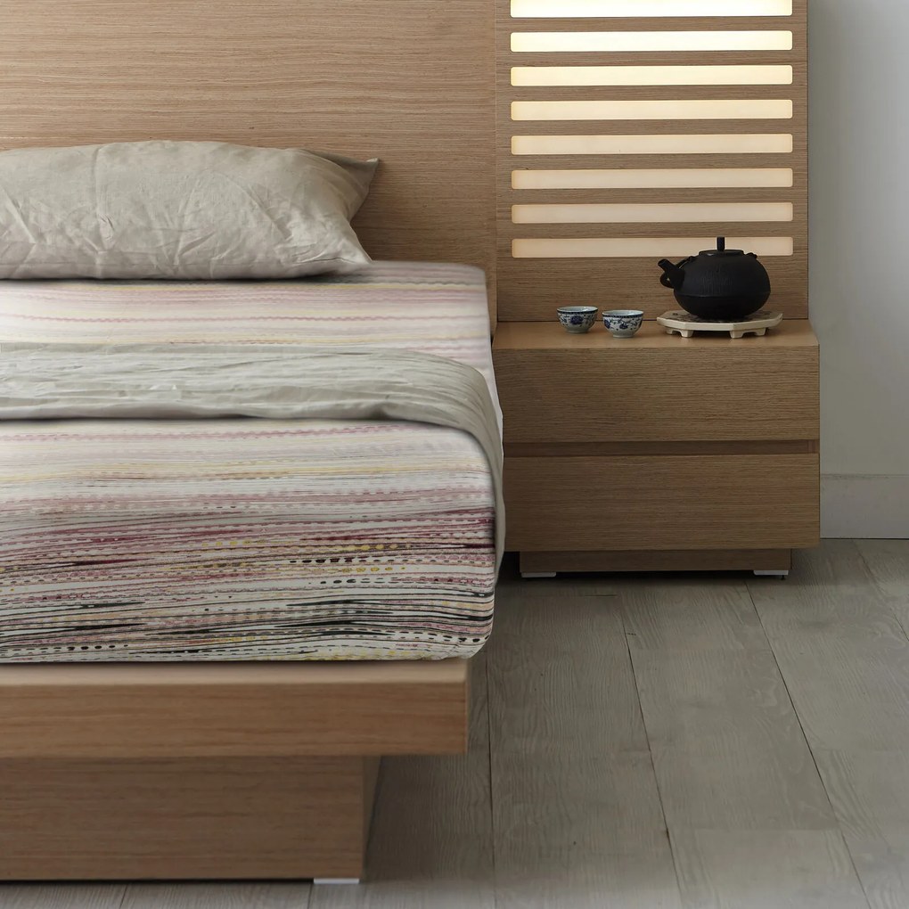 MAKOSATÉNOVÉ PRESTIERADLO S GUMOU PRINT 160X200X30 CM VZOROVANÁ
