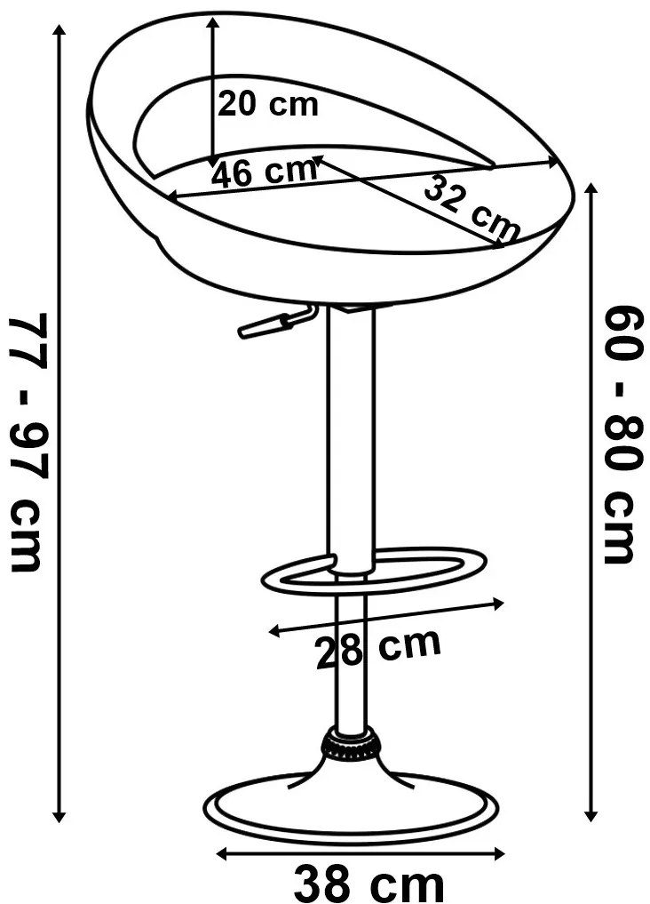 Barová stolička Cork čierna
