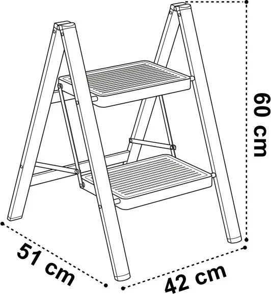 Skladacie schodíky EASYSTEP biele
