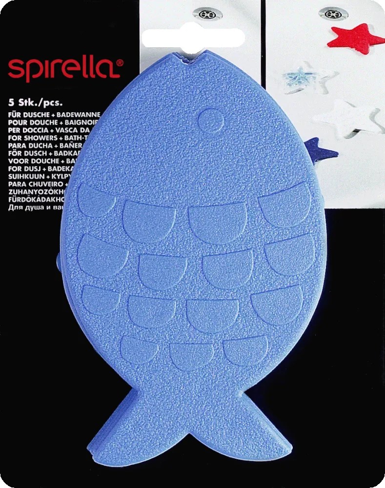Detské protišmykové podložky v súprave 5 ks do vane 16x10,5 cm Globefish – Spirella