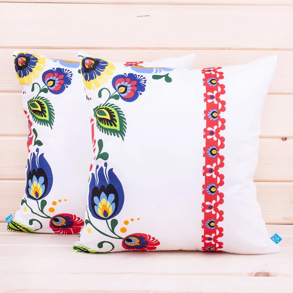 INTERMEDIC SK Obliečka na vankúšik Folklór červený prúžok 40x40cm