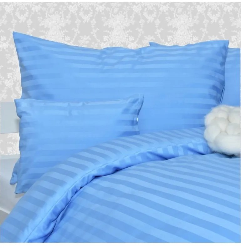 Obliečky damaškové modré EMI, Štandardný set jednolôžko obsahuje 1x 140x200 + 1x 70x90