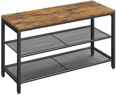 XXXLutz REGÁL NA TOPÁNKY, hnedá, čierna, 80/44,5/30 cm Boxxx - Online Only drobný nábytok - 002543009501
