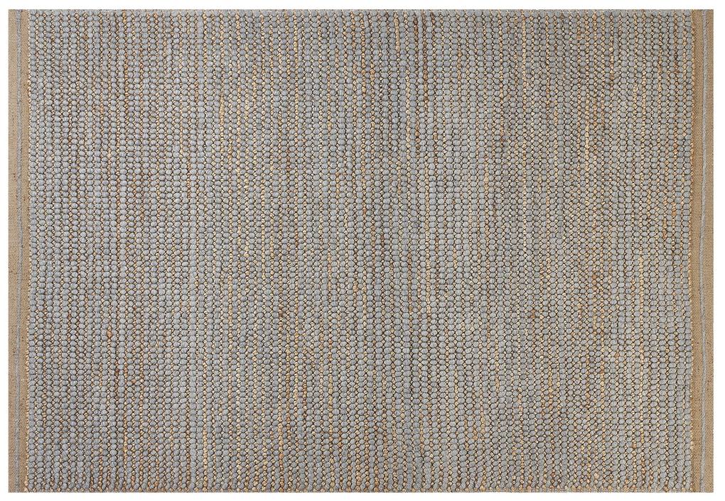 Vlnený koberec 140 x 200 cm sivá/hnedá BANOO Beliani
