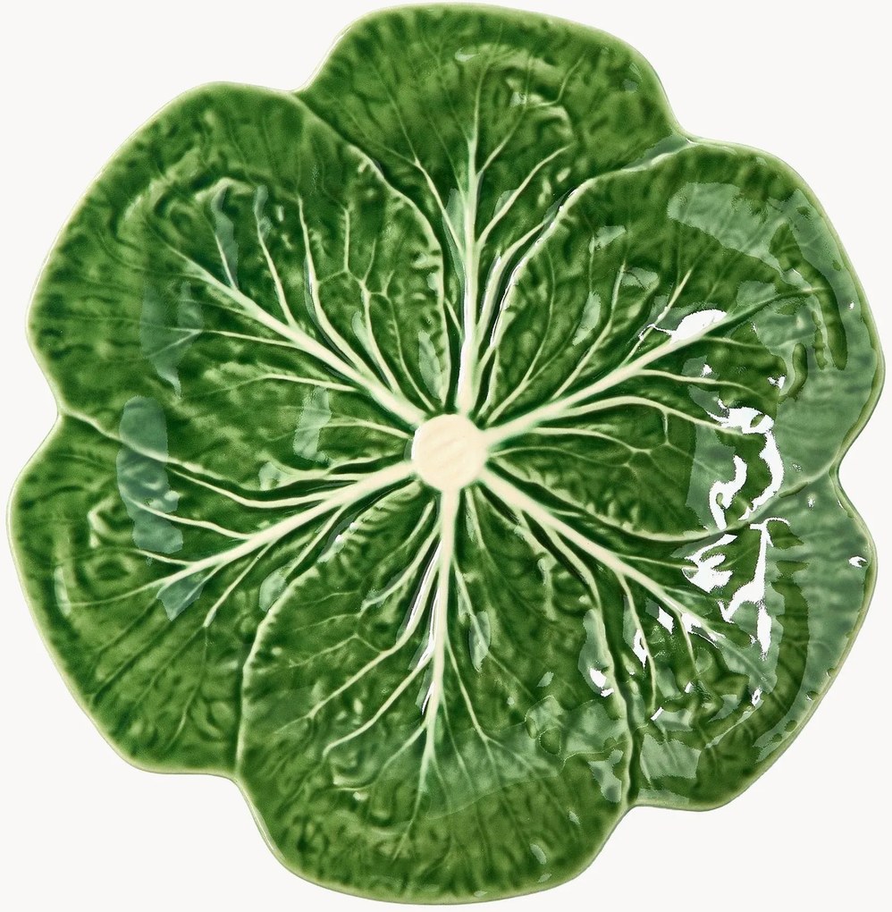 Ručne maľované plytké taniere Cabbage, 2 ks