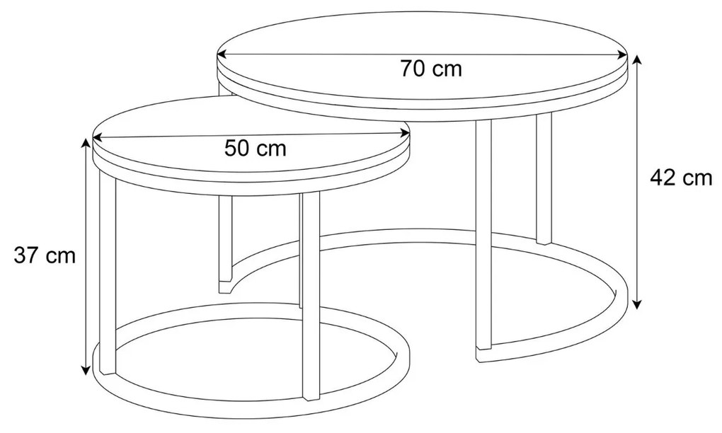 KONFERENČNÝ STOLÍK DIJON 2v1 BIELY MRAMOR + ČIERNY PODSTAVEC