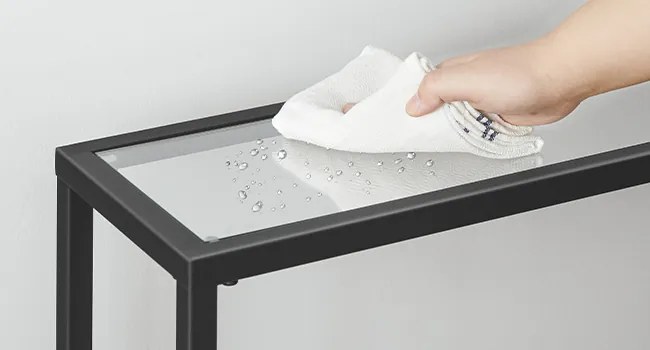 Konzolový stolík Pered 100 cm čierny/číry