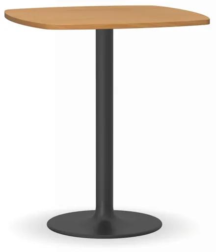 Konferenčný stolík FILIP II, 660x660 mm, čierna podnož, doska čerešňa