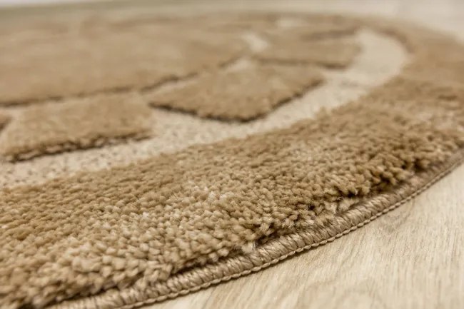 Kúpeľňový koberček Ocean béžový kruh