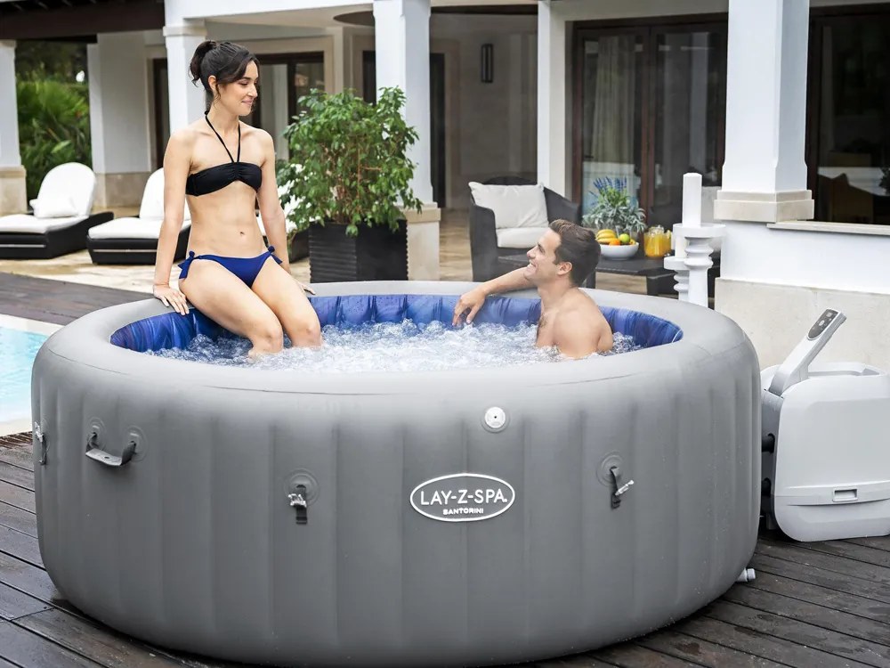 Vírivka Lay-Z-Spa SANTORINI PRO 7 LED hydromassage pre 5-7 osôb Bestway  6001T