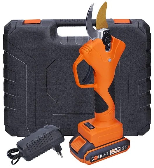 SOLIGHT Ručné akumulátorové záhradné nožnice