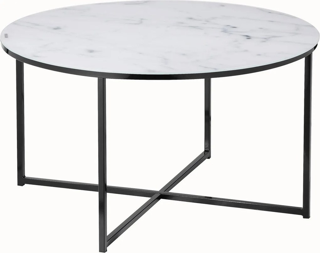 XXXLutz KONFERENČNÝ STOLÍK, čierna, biela, kov, sklo, 80/80/45 cm Livetastic - Stolíky do obývačky - 001769014402