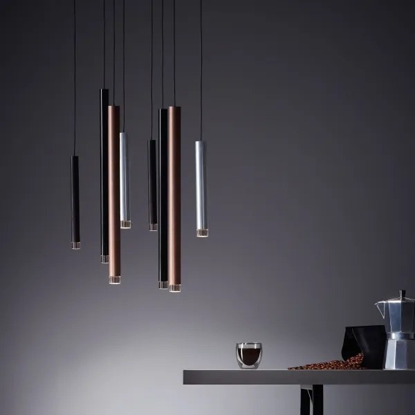 Brilliant - LED stmievateľný luster na lanku CEMBALO LED/32W/230V chróm/čierna/hnedá