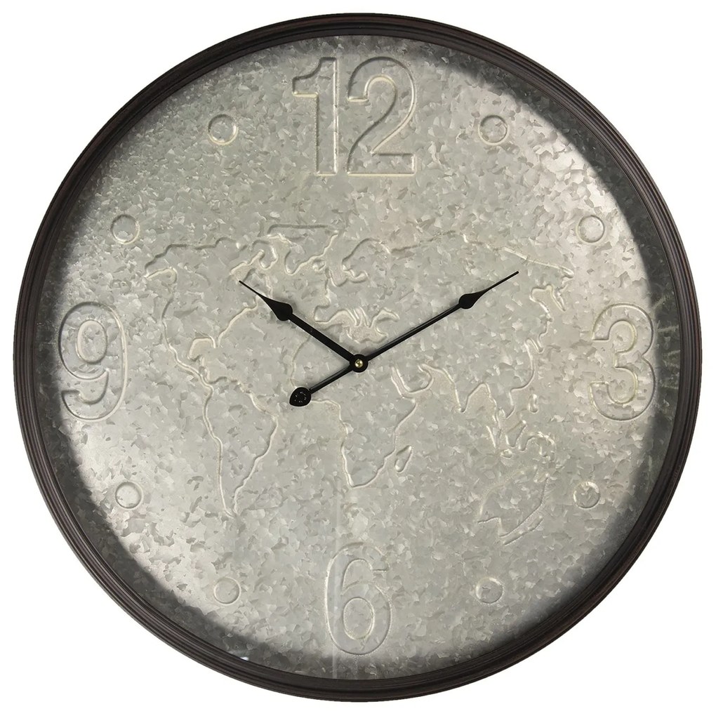 Nástenné hodiny s vytlačenými svetadiely - Ø 60 * 6 cm / 1 * AA