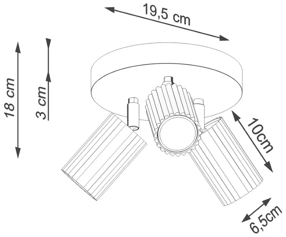 Stropné svietidlo v tehlovej farbe Gleam – Nice Lamps