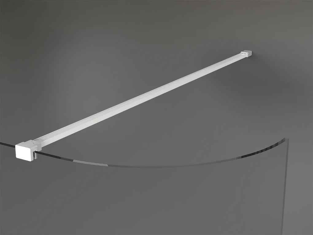 Mexen Kioto, zaoblená sprchová zástena 100 x 200 cm, 8mm číre sklo, biely profil, 800-100-101-20-06