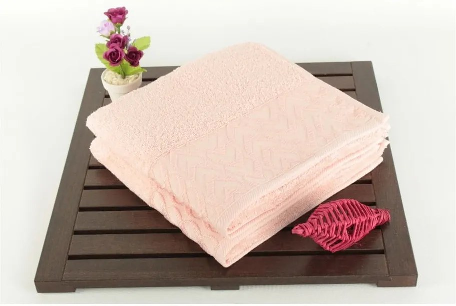 Sada 2 uterákov zo 100% bavlny Kalp Pink, 50 × 90 cm