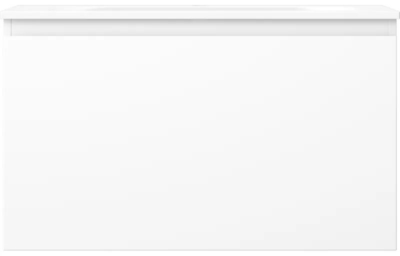 Mexen Orio, kúpeľňová skrinka 80 cm s umývadlom Vela, 1 zásuvka, biela matná, 91A10-08047-1-BF01-W23M01