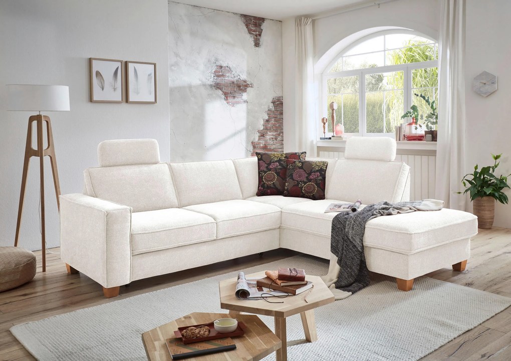 XXXLutz ROHOVÁ SEDAČKA, textil, krémová Sit & More - Sedačky - 000144005815