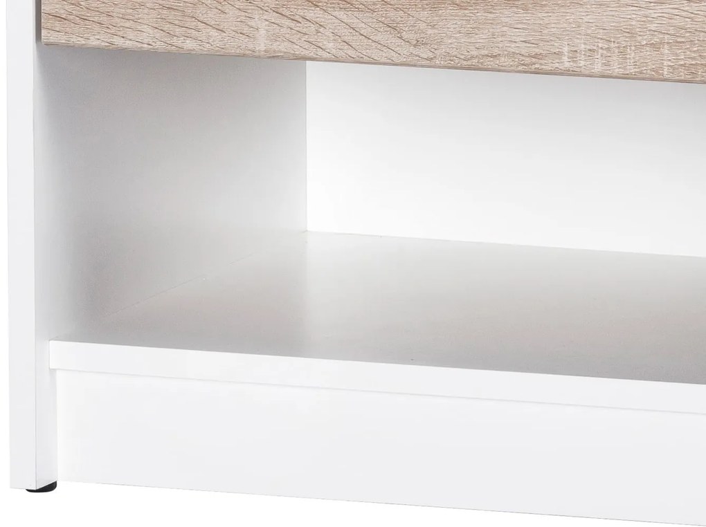 Nočný stolík Wenecja 05 42 cm biely/dub Sonoma