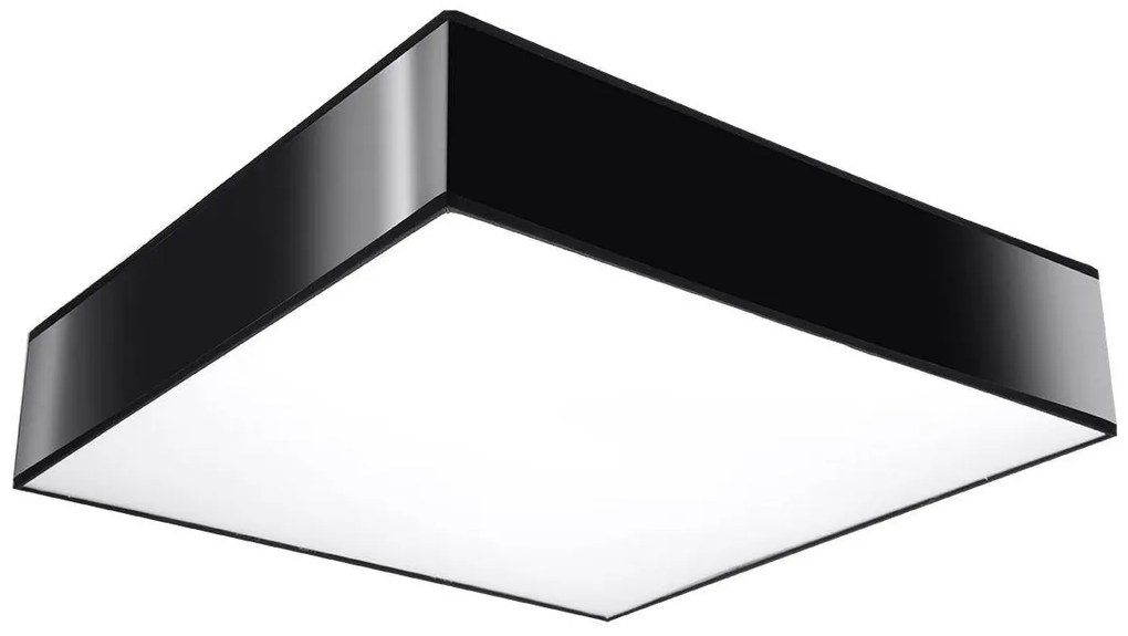 Stropné svietidlo Horus, 1x čierne plastové tienidlo, (biely plast), (55 cm)